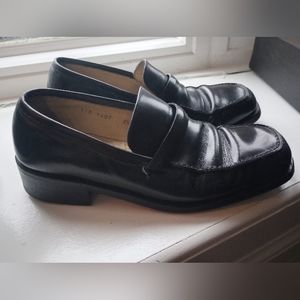 Authentic GUCCI Men's Leather Loafers Black 7.5 D